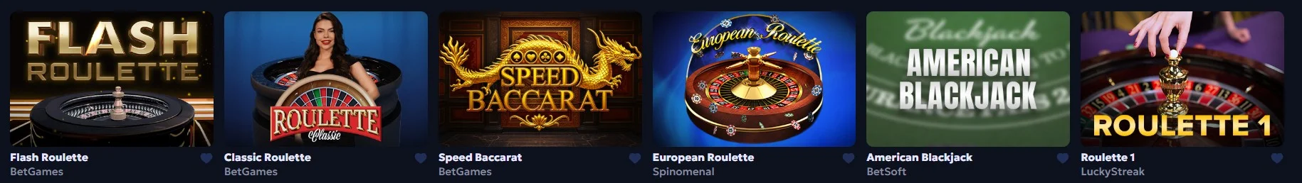 Casper Bets Casino Tischspiele